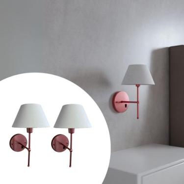 Imagem de Kit 2 Arandelas de Parede Clássica Interna Com Interruptor e Cúpula Re