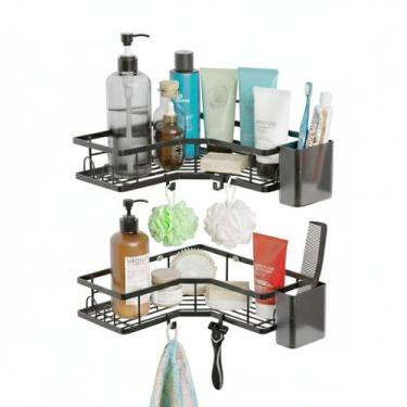 Imagem de Kit 2 Prateleira de Banheiro Suporte de Shampoo Box Multiuso Organizad
