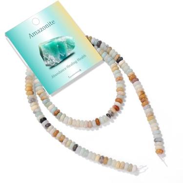 Imagem de GolbalJew 1 fio 2 * contas Rondelle de 4 mm para fabricação de joias, contas de pedra natural, espaçador plano solto, contas de pedra preciosa, abaco, para pulseira DIY, colar, artesanato, kits de