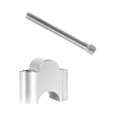 Imagem de Suporte Universal Para Guidão De Motocicleta Em Cromo Preto 28mm 1 1/8