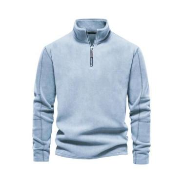 Imagem de Jaqueta De Fleece Quente E Espessa Para Homens AIOPESON Com Zíper E Pu