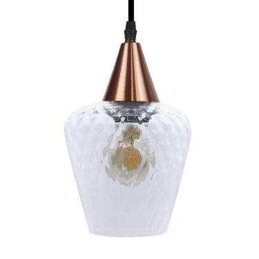 Imagem de Pendente Monalisa Boreal Transparente E27 Bivolt Cobre