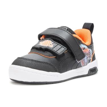 Imagem de PUMA Tênis infantil unissex Multiflex 2 Hot Wheels com gancho e laço, Puma Preto-puma preto-laranja Glo, 21