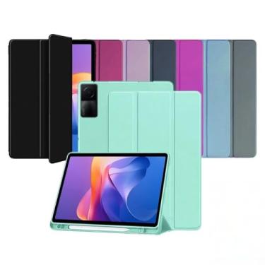 Imagem de Capa Smart Case para Xiaomi Redmi Pad SE 11'' – Magnética, Sleep/Wake, Suporte para Caneta, Tampa Magnética e Suporte Integrado (Verde-água, Redmi Pad SE 11'' (Apenas capa))