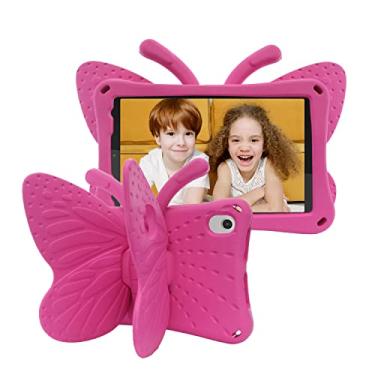 Imagem de Tading Capa infantil para tablet TCL Tab 8 LE lançado em 2023, capa protetora de espuma EVA à prova de borboleta fofa para TCL Tab 8 LE (modelo: 9137W)/TCL Tab 8 WiFi (modelo: 9132X) - magenta