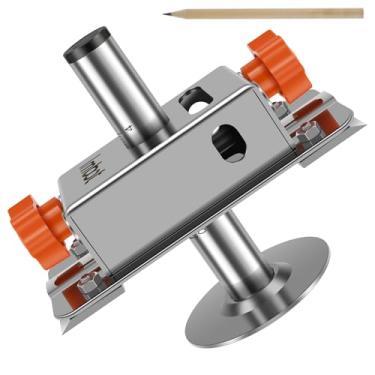 Imagem de LZVXTYM Ferramenta de desenho de linha paralela para marcenaria, ferramenta de aço inoxidável, 7 cm, ferramenta de escrita de carpinteiro ajustável, régua portátil, linha de desenho, ferramenta de