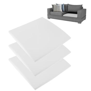 Imagem de Suporte de almofada de sofá para assento flácido, pacote com 3, conjunto de suporte de almofada de sofá versátil para cadeira, assento confortável sob almofada de reparo flexível firme (branca)