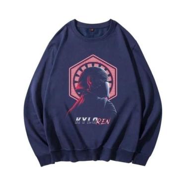 Imagem de Moletom Dark Side Com Gola Redonda Respirável Com Estampa Darth Vader 