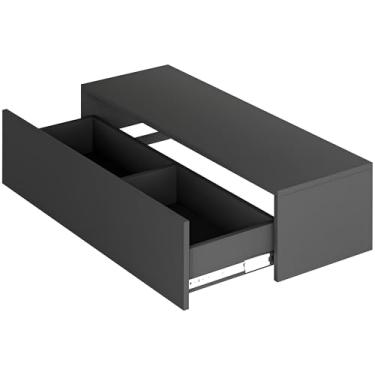 Imagem de Penteadeira Grande 90cm Com Divisória Em Mdf Resistente 15mm Preto