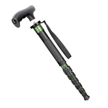 Imagem de Tomvorks Câmera de 61 Polegadas Monopods Photography Aluminium Aluminum Liga de 6 Seções 6 Seções Ajustáveis ​​Carga de 155 Cm de 10 Kg Com Cabeça de Escalada Removível para Gimbals de (Verde)