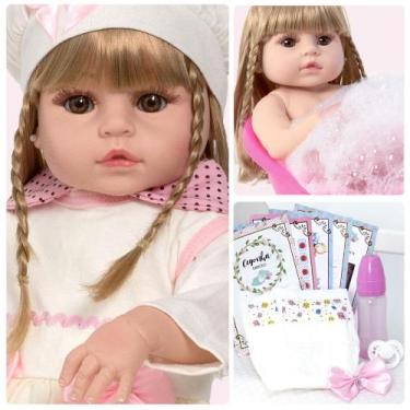 Imagem de Bebe Reborn Realista Princesa Corpo Vinil Siliconado + Itens - Cegonha
