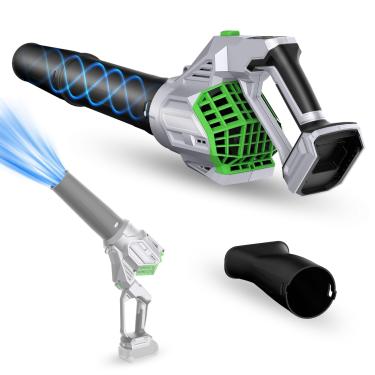 Imagem de Gpaentsn Soprador de folhas sem fio alimentado por bateria de até 600 CFM compatível com bateria Makita de 18 V (ferramenta descoberta), 6 modos de velocidade, sopradores de folhas portáteis para