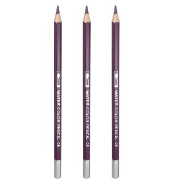 Imagem de PATIKIL Lápis de aquarela, conjunto de lápis de cor roxo para colorir esboço, lápis de cor, materiais de desenho de artistas a granel para mistura de livros de colorir para adultos, 3 peças