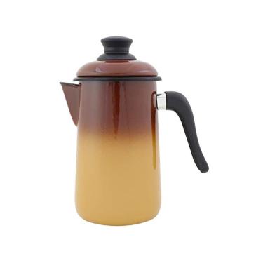 Imagem de Bule Para Café Esmaltado Marrom Degradê 1,5 L Ewel