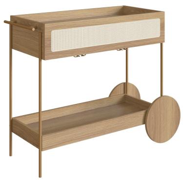 Imagem de Carrinho Bar Porta Taças 110 CM Pes Metal Oslo 28964 Hanover Artesano