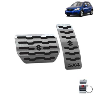 Imagem de Pedaleira Automático Aço Inox Suzuki SX4 2010 A 2015 Preto