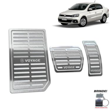 Imagem de Pedaleira Automático + Descanso Voyage 2010 A 2020 Prata