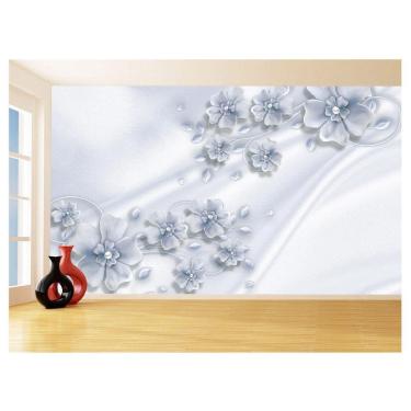 Imagem de Papel De Parede 3D Floral Textura Sala Flores 3,5M Xfl281