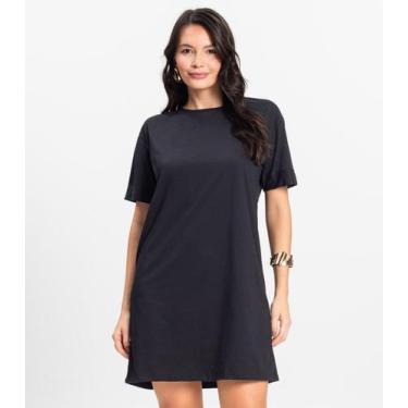 Imagem de Camisola Feminina Lisa Select Preto, M, Preto
