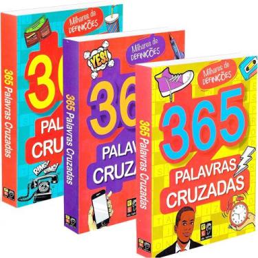 Imagem de Livro De Passatempo 365 Palavras Cruzadas Em 3 Volumes com Milhares de