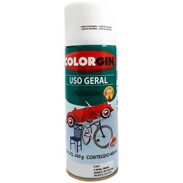 Imagem de Spray Branco Brilhante Colorgin Pintura Facil Pratica