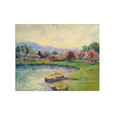 Imagem de Armand Guillaumin Famoso Arte de Parede Pôster-Impressões em Tela para sala de estar-Reprodução pinturas(Paisagem 4) 60x80cm Sem Moldura
