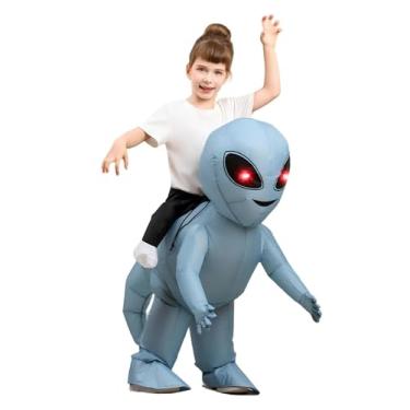 Imagem de YEJINCUN Inflatable Alien Costume Kids Blow Up Halloween Costumes for Boys Girls Alien Costume (grey, 5-8Y)