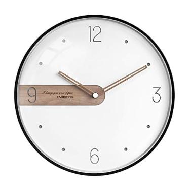 Imagem de Relógio de parede redondo 12 polegadas relógio mudo sem tique-taque relógio decoração de parede despertador eletrônico (cor: tamanho A: 30,5 cm) (C 30,5 cm)