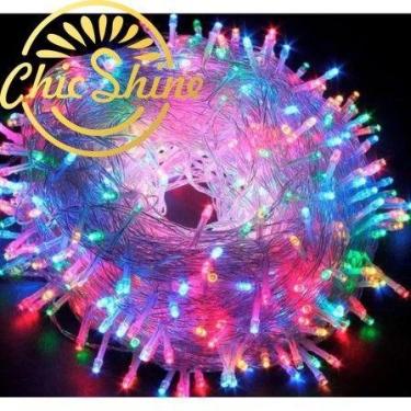 Imagem de kit 5 Pisca-pisca de led para decoração natalina - 100 leds coloridos 