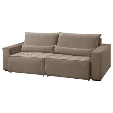 Imagem de Sofa 4 Lugares 2,40m Retrátil e Reclinável Nepal - COLISEU, Bege