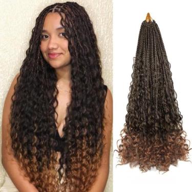 Imagem de Extensão de cabelo Vustbeauty Boho Box Braids Crochet 24 polegadas, 9 