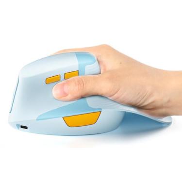 Imagem de Mouse sem fio ergonômico com USB recarregável tipo C - seenda