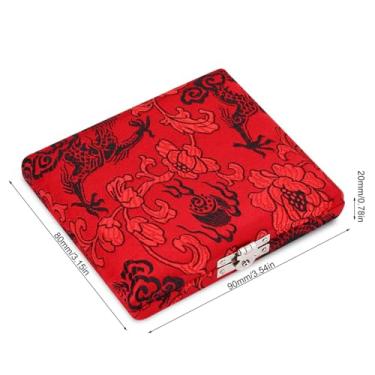 Imagem de Domary Caixa de Capa de Pano de Seda de Madeira Caixa de Armazenamento 6pcs OBOE REEDS Azul Verde Vermelho Amarelo Marrom Acessório de oboé (Vermelho)