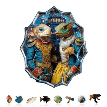 Imagem de Wooden Puzzles for Adults, Mermaid Commander Wooden Jigsaw Puzzle, Unique Shape Aliens Wood Puzzles Adult, Presents for Family and Friends, Wall Art Home Decor (M -11.4 * 9.5in-140 Pieces)