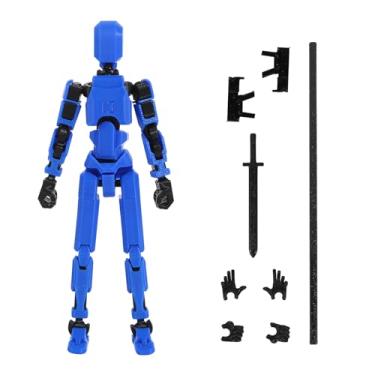 Imagem de MerryXD T13 3D Action Figure,Assembly Completed Dummy Nova Titan Lucky 13 Action Figure 3D Printed Multi-Jointed Movable Toy Blue