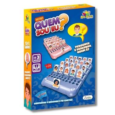 Imagem de Jogo Quem Sou Eu Mini, Jogo de Tabuleiro Infantil, 2 Jogadores, 40 Cartas, Para Crianças +5 Anos, Adivinhação, 2 Tabuleiros