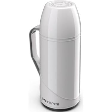 Imagem de Garrafa Térmica 1Litro Chá Café Quente Água Gelada Roma Rosca (Branco)