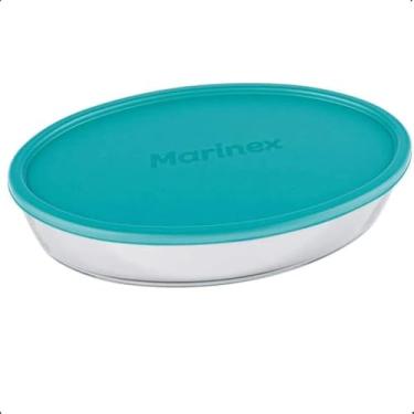 Imagem de Assadeira Oval com Tampa em Vidro Temperado – Refratário Resistente, Higiênico e Ideal para Forno, Freezer e Micro-ondas (Verde)