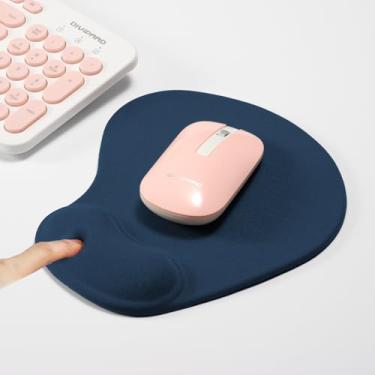 Imagem de Mouse Pad, mousepad com suporte de pulso de gel, mouse pads ergonômicos confortáveis com base de poliuretano antiderrapante para laptop de escritório e casa, computador