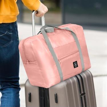 Imagem de Bolsa de viagem grande – Bolsa esportiva impermeável com vários compartimentos, bolsa de viagem de fitness, bolsa de treino para academia, rosa, Sacola premium para academia