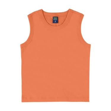 Imagem de Regata Básica Infantil em Meia Malha para Menino Bee Loop, Laranja, 10