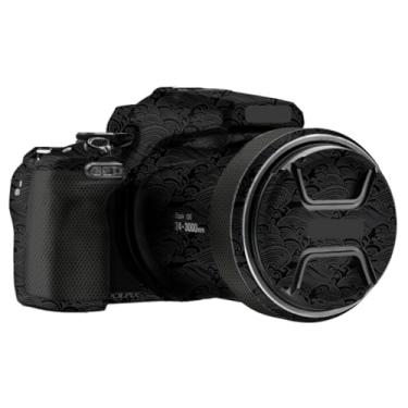 Imagem de COOLPIX P1100 Película protetora de vinil antirriscos para câmera película protetora de vinil capa de decalques para Nikon COOLPIX P1100 (onda preta)