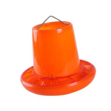 Imagem de IEUDNS Alimentador automático para galinhas, recipiente de alimentação para aves de jardim, balde de alimentação com alça de transporte para codornas e perus, Style B