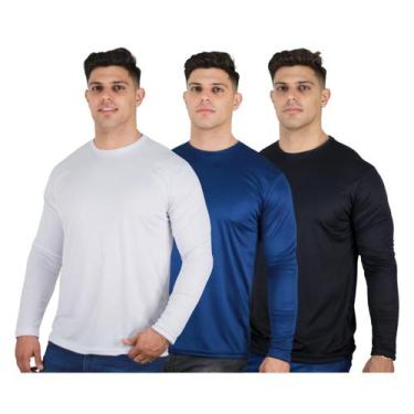 Imagem de Kit 3 Camisetas Masculinas Segunda Pele Térmica 50 UV Dry - TRV, 1 bra