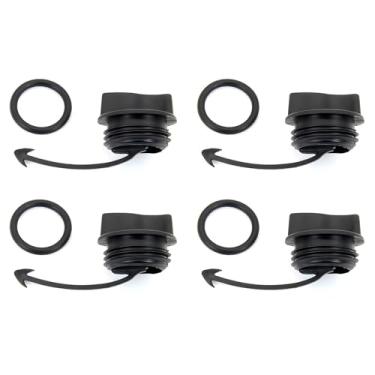 Imagem de Shakas Bujão de drenagem de 4 peças, 292001320 292001352 292002024, plugue de vedação à prova de vazamento com anel de vedação, compatível com Sea-Doo RXT GTI GTX GTR LTD GTS RXT Wake 130 155 Spark