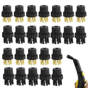 Imagem de MOSIOBERDAVIAN 24 peças acessórios de limpeza a vapor M8 cabeça de escova de limpeza a vapor acessórios inclui 12 peças de escovas de nylon 12 peças escovas de latão escova a vapor a granel para