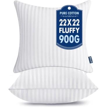 Imagem de Almofada MIULEE, 22 x 22 polegadas, capa de algodão macio e firme, pac