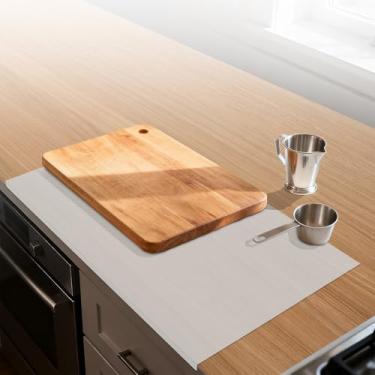 Imagem de Jalopink Tapete protetor de bancada de silicone, grande de 69,5 x 47 cm, resistente ao calor, para cozinha, sala de estar, escritório, protetores de borda de bancada