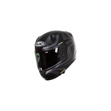 Imagem de Kit Capacete Hjc Rpha 11 Eldon Cinza Verde Com Luva Old Shoot Preto Vermelha Tamanhos Xxl 2Xl