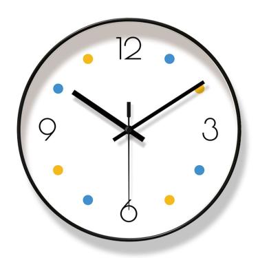 Imagem de Relógio de parede moderno, minimalista, sem tique-taque, silencioso, 30 cm